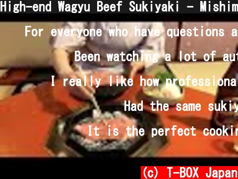 High-end Wagyu Beef Sukiyaki - Mishimatei - Kyoto in Japan - 三嶋亭 - すき焼き 京都  (c) T-BOX Japan